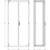 Technical drawing of a cabinet with front and side view. Dimensions: height 2100 mm, width 1000 mm, depth 965.3 mm.
