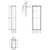 Technical drawing of a rectangular metal frame with dimensions in millimetres, including a detailed view of a mounting bracket.