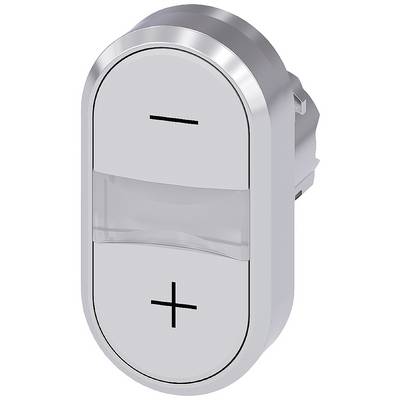 Silver toggle switch with '+' and '-' symbols, suitable for controlling volume or brightness.