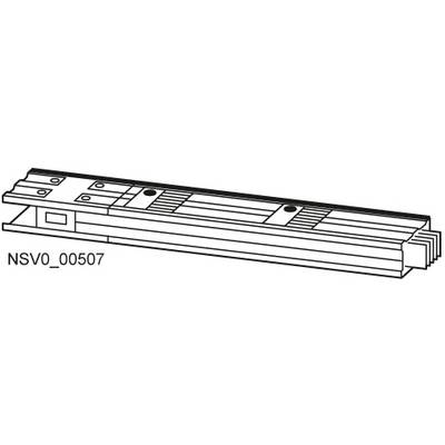 Technical drawing of a metal rail with the designation 'NSVO_00507', showing details such as mounting holes and grooves on the surface.