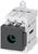 A three-pole contactor in a white and grey enclosure with mounting options, used for controlling electrical circuits.