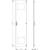 Technical drawing of a door with two rectangular windows and a door handle. Dimensions: 2074 mm high, 492 mm wide, 27 mm deep.
