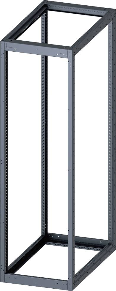 Metal frame of a 19-inch rack for servers, without doors or side panels, with open sides for mounting network and IT equipment.