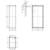 Technical drawing of a rectangular frame with detailed dimensions, views, and annotations for construction purposes.