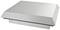 Rectangular silver metal cover with a smooth surface and slightly bevelled edges, suitable for ventilation systems.