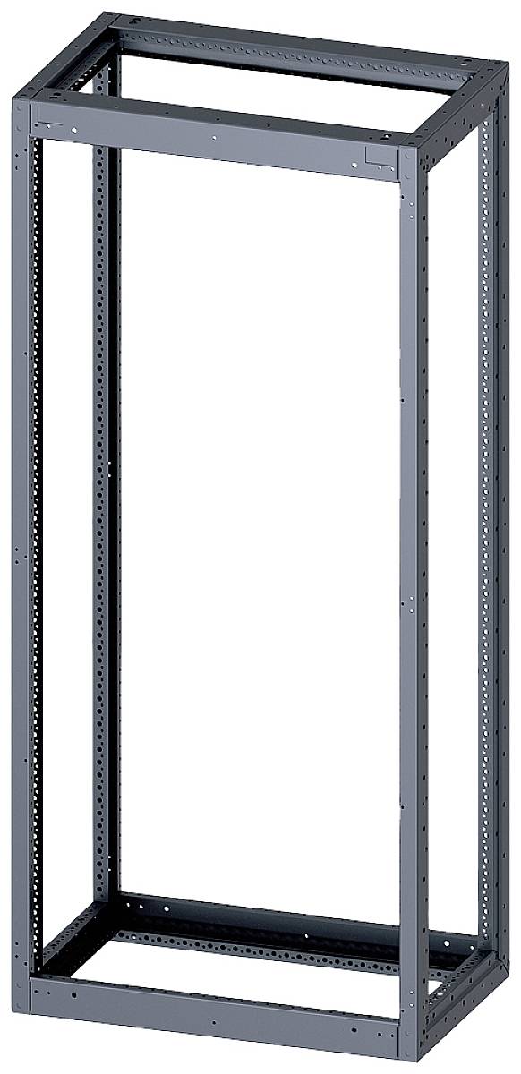 An open metal frame rack for 19-inch racks, suitable for housing network devices or servers in data centres.
