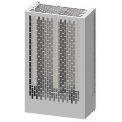 Grey, rectangular grid enclosure, possibly a protective housing for technical equipment or ventilation system.