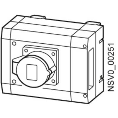 Technical drawing of a rectangular device with a rounded edge and a circular rotary knob on the front, labelled 'NSV0_00251'.