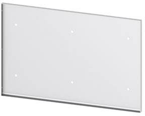 White canvas board on the wall, unmarked and blank.