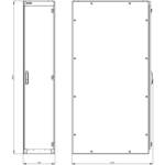 Empty control cabinet enclosure, IP40, H: 2000 mm, W: 400 mm, D: 1000 mm