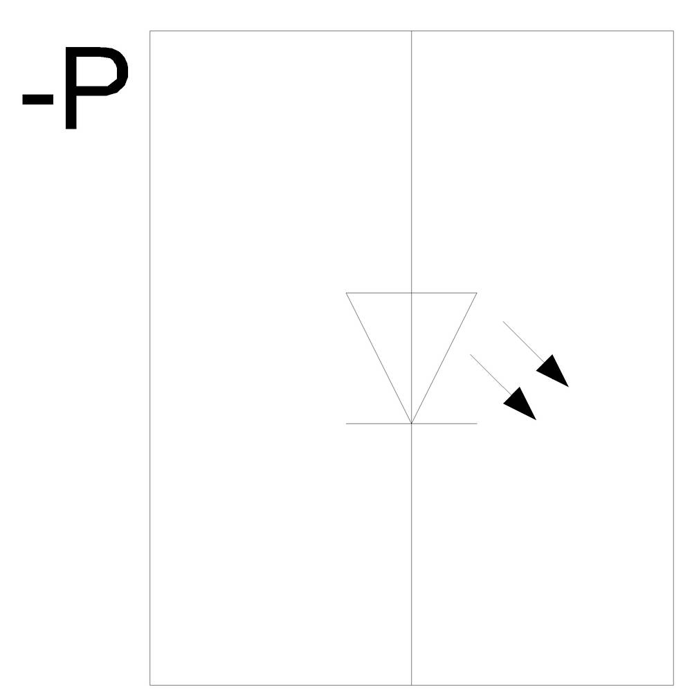 'Diagram with arrows pointing to a triangle. Text top left: -P.'<br><br>Note: Since this looks like a brief descriptive text, the translation is very close to the original, with only minor language adjustments to ensure natural British English.