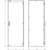 'Drawing of a rectangular control cabinet, front and side view, with dimensions: height 1802 mm, width 648 mm and 663 mm.'