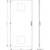 A technical drawing of a door with dimensions: height 1874 mm, width 892 mm, thickness 27 mm. Windows are inset centrally.