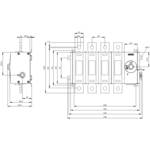 3KD switch disconnector, switch, size: 5, 3-pole, Iu: 1000 A, Ue AC: