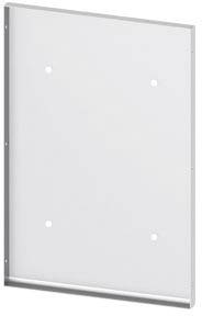 Clear acrylic sign holder with four mounting points at the corners, suitable for display boards or advertising purposes on walls.