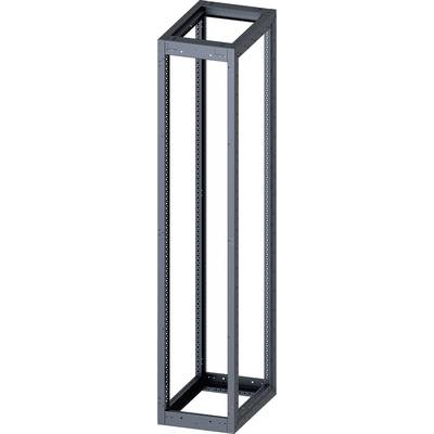 Open, rectangular metal rack, typically used for mounting servers or electronic equipment.