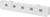 White, rectangular brick holder with five square recesses evenly distributed across the front surface.