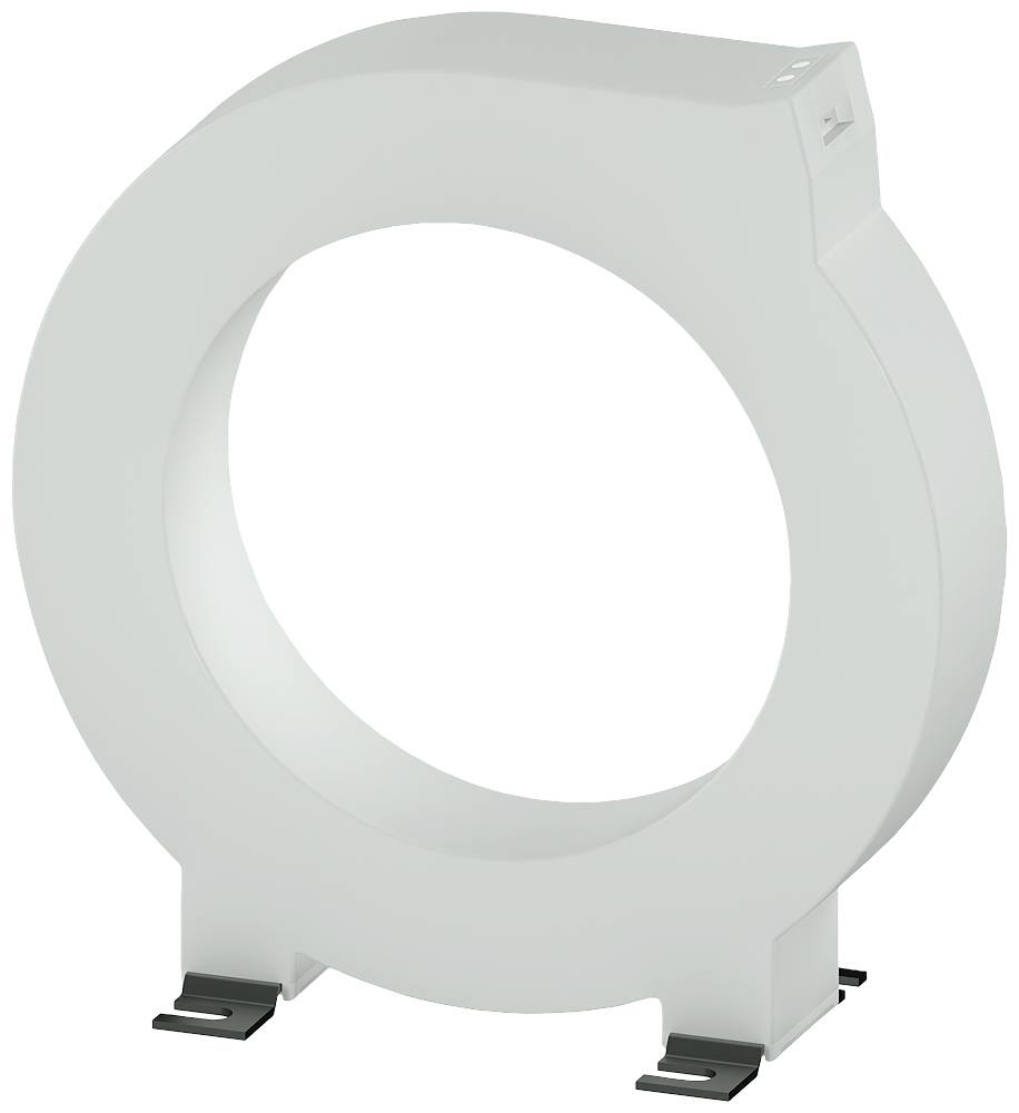 A white, cylindrical plastic stabiliser with an open centre and two stable supporting feet. Suitable for industrial applications.