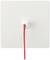White socket with a red pull cord in the centre, against a neutral background.