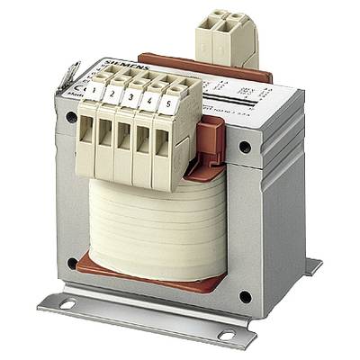 A transformer with connections is ready for wiring. A circuit board above shows three green LED indicators and labelled terminals.