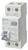 A grey Siemens residual current circuit breaker with a blue toggle switch and technical specifications printed on it.