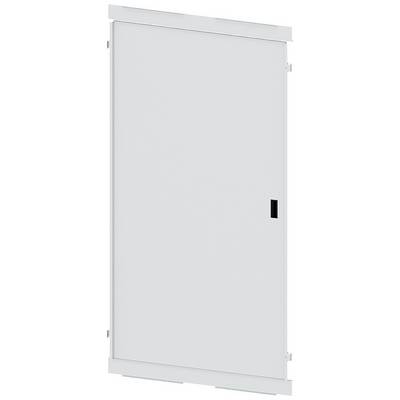White sliding door in closed position with rectangular handle on the right-hand side.