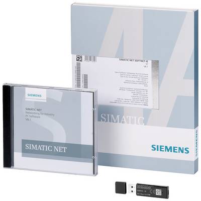 Software package from Siemens with packaging, CD and USB stick for 'SIMATIC NET', Version V8.1. Suitable for industrial network solutions.