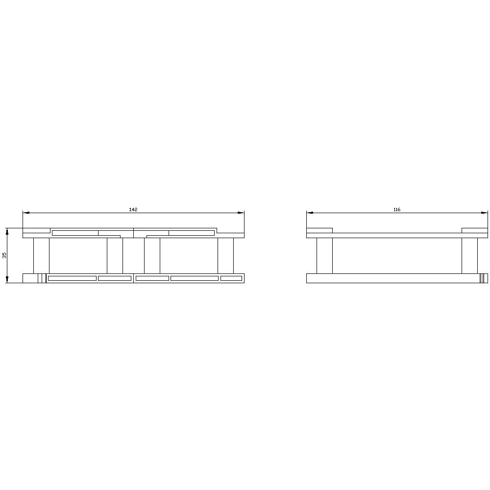 Technical drawing shows two views of a rectangular object with dimensions 140 x 96 and a height of 50.