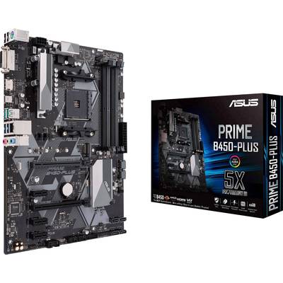 Asus Prime B450-Plus Motherboard PC base AMD AM4 Form factor (details) ATX Motherboard chipset AMD® B450