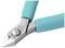 Pliers with turquoise handles and silver tip, suitable for precise cutting work. Designed by 'Weller', model 'Erem 622NA'.