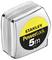 A silver-coloured tape measure with a yellow and black label reads 'STANLEY PowerLock 5m'.