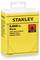 'Stanley 5,000 Light-Duty Staples, Type A, 8mm'. Yellow packaging with product information and an image of a staple.