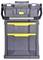 Grey toolbox with two yellow drawers and a robust handle. Suitable for storing and transporting tools.