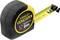 Black and yellow tape measure with 'Stanley Fatmax Magnetic 8m' printed on the casing. The tape is partially extended.