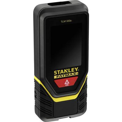 Stanley Fatmax TLM 330s Laser Distance Meter with Black Casing and Display.