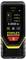 Digital laser distance measuring device with display showing measurements in metres. Displays symbols for area and volume calculation.