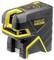 A black and yellow Stanley Fatmax laser level for precise alignment, with controls on top and a robust casing.