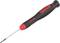 Black and red screwdriver with precision mechanics handle, marked 'Ph00x50mm' on the handle. Suitable for precise work.