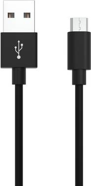 Ansmann USB cable  USB 2.0 USB-A plug, USB Micro-B plug 1.20 m Black Aluminium connector, TPE coating 1700-0076
