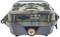 A camouflage trail camera shows the connection socket and power supply details '6V - 1.5A' on the front.