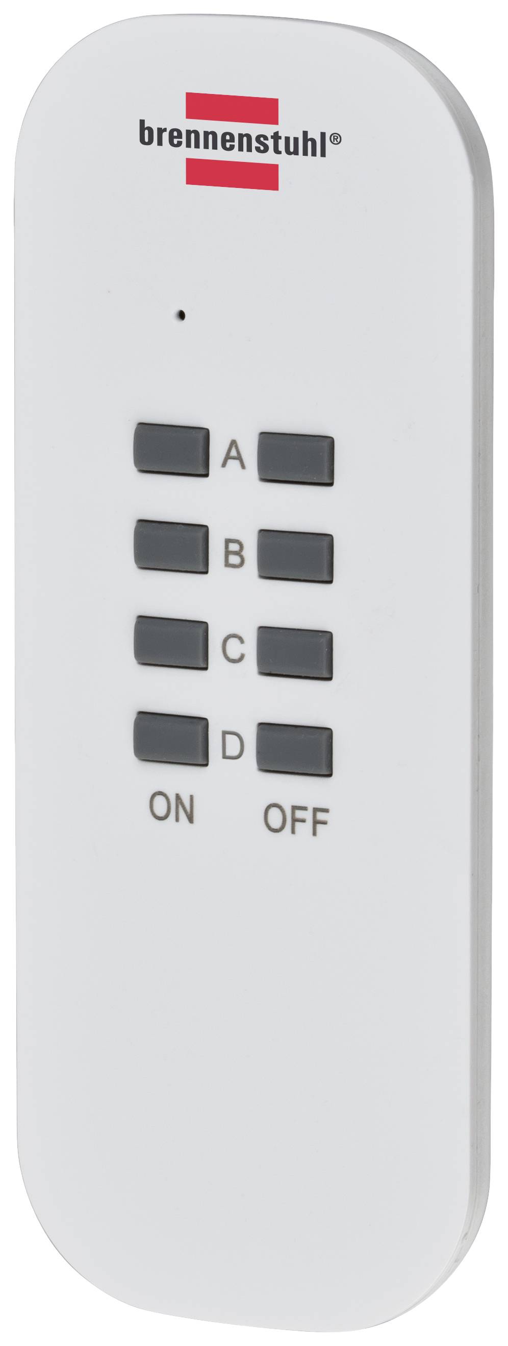 Remote control for socket switch with buttons A-D and On/Off.
