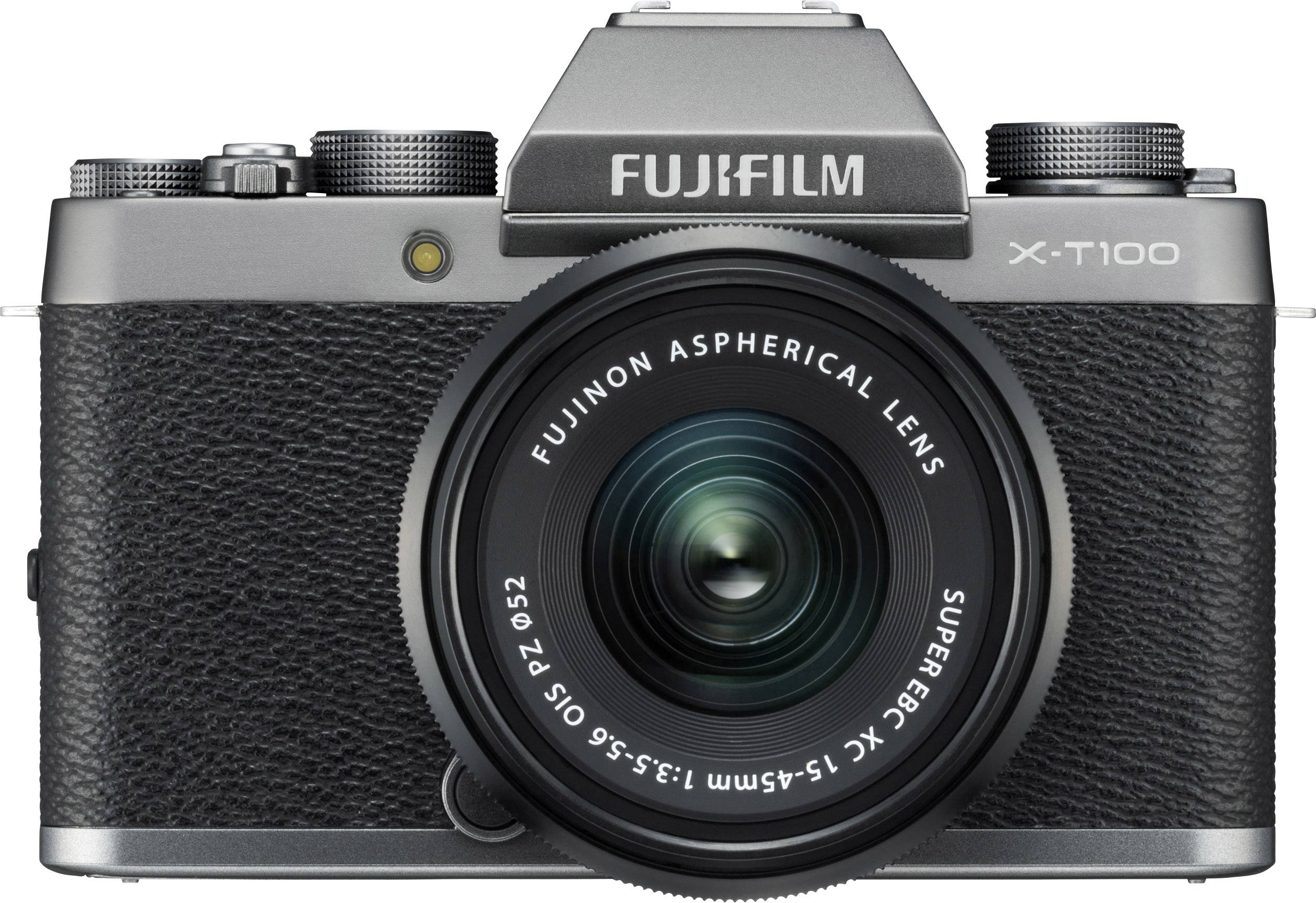 Fujifilm X T100 Fujinon Xc15 45mmf3 5 5 6 Ois Pz Digital Camera 24 2 Mp Silver 4k Video Bluetooth Evf Wi Fi Hot Conrad Com