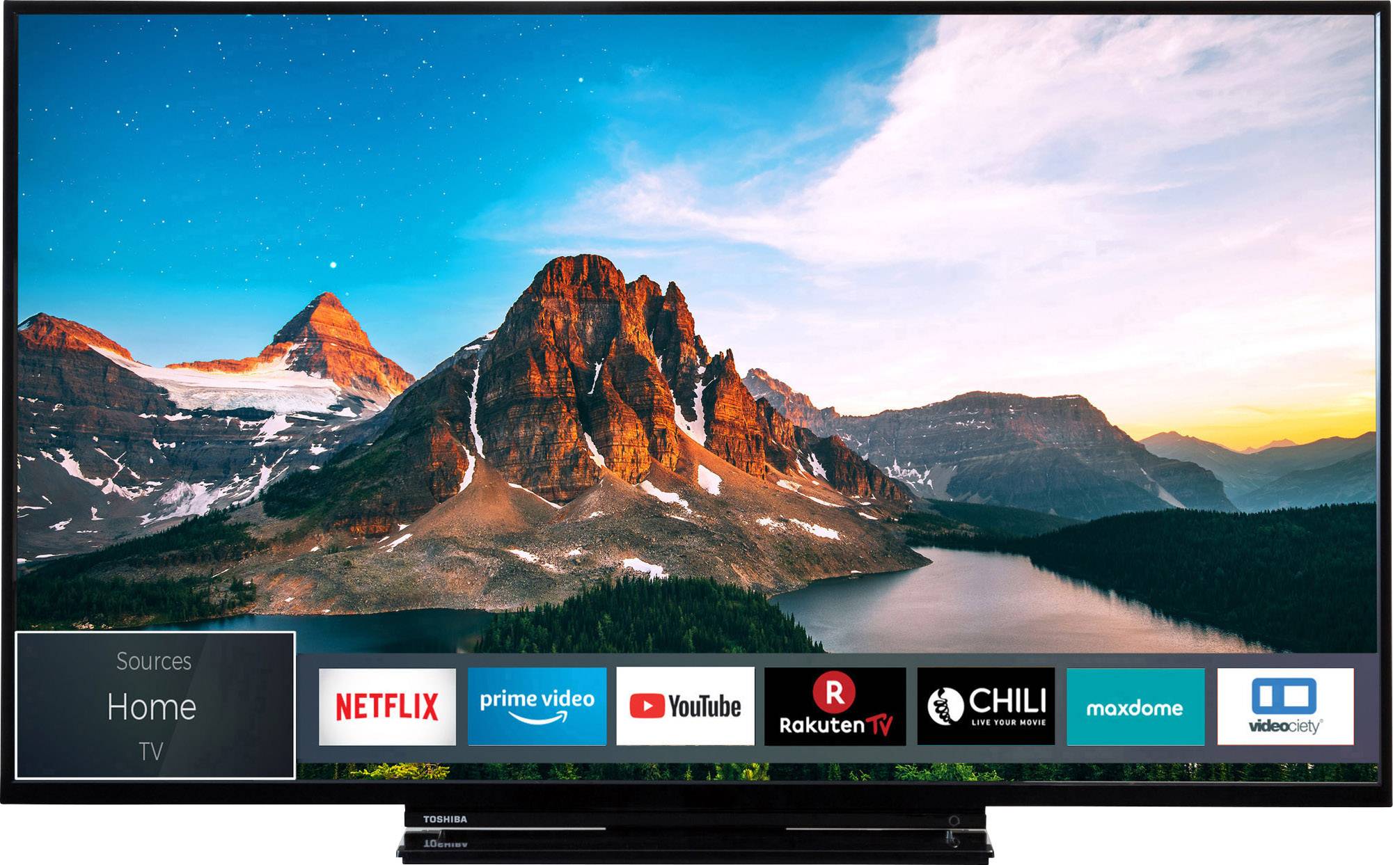 Toshiba 43V5863DA LED TV 109 cm 43 inch EEC A+ (A++ – E) DVB-T2, DVB-C, DVB-S, UHD, Smart TV, Wi-Fi, CI+ Black