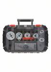 Progressor hole saw set for Wood and Metal, 9-piece electrician set, 22-65 mm