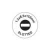 'Schlitz', 1.2 x 6.5 x 150 mm, is displayed centrally on a disc.<br><br>Note: I used a period instead of a comma for decimal points, which is standard in British English, and converted the measurements to use a period as the decimal separator.