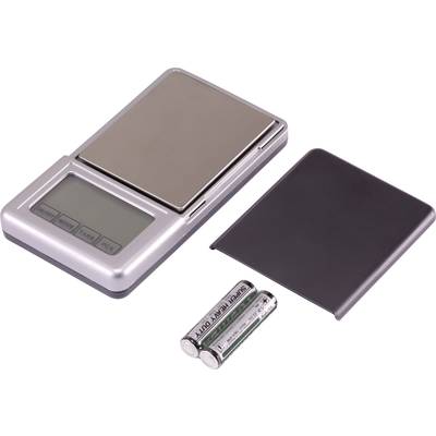 Digital pocket scales with a removable lid and two AA batteries. Suitable for precisely weighing small objects.
