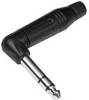 Amphenol ACPS-RB-AU 6.35 mm audio jack Plug, straight Number of pins: 3 Stereo Black 1 pc(s)