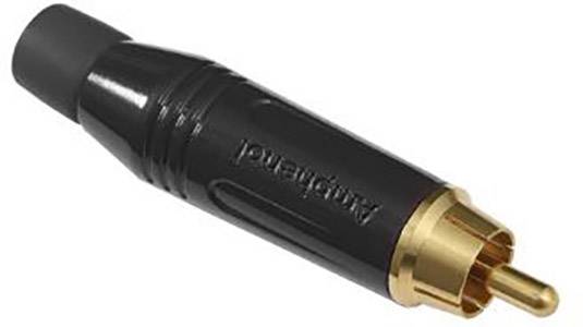 Amphenol ACPR-BLK RCA connector Plug, straight Number of pins: 2 Mono Black 1 pc(s)-0