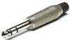 Amphenol ACPS-GN 6.35 mm audio jack Plug, straight Number of pins: 3 Stereo Silver 1 pc(s)