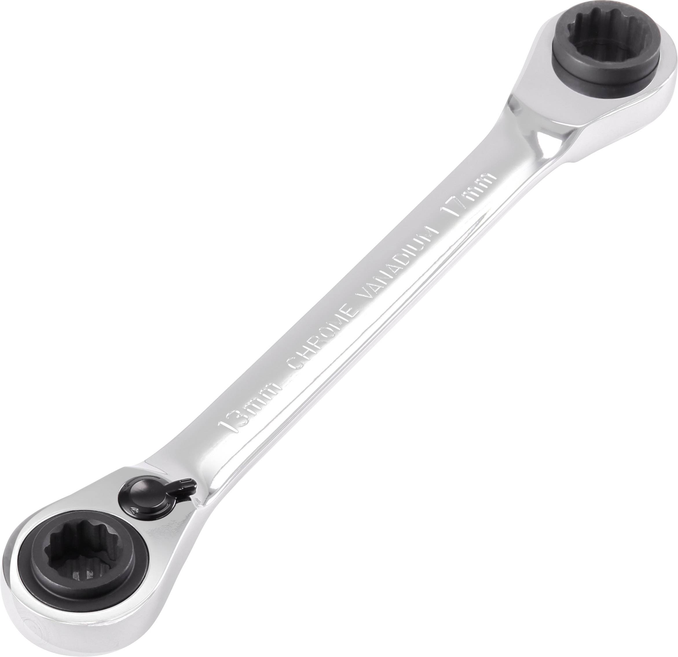 TOOLCRAFT TO-5355795 Double-ended ratcheting box wrench set 10 - 19 mm
